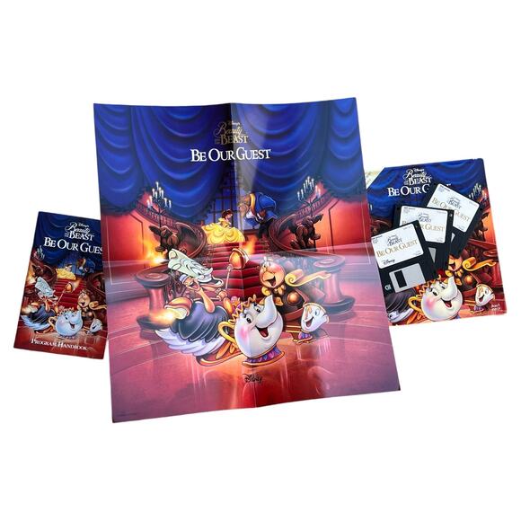 Disney Software Be Our Guest Floppy Disk Game Includes Poster As-Is - Picture 5 of 5
